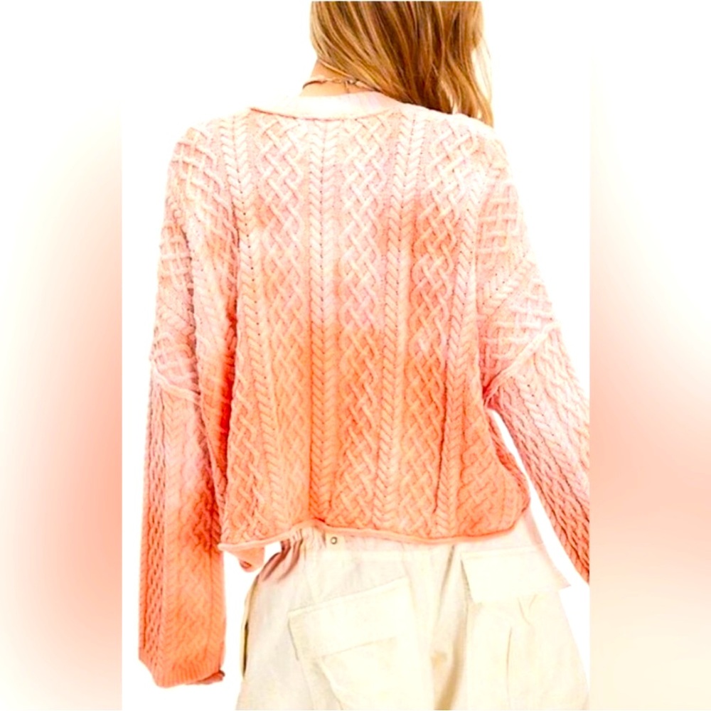NWT Free People Washed Ashore Cable cardigan Size Small